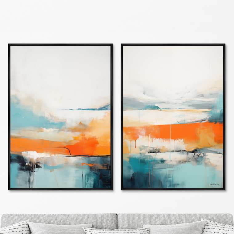 Набор из двух репродукций картин Landscape collection, Kamchatka, 2024г.