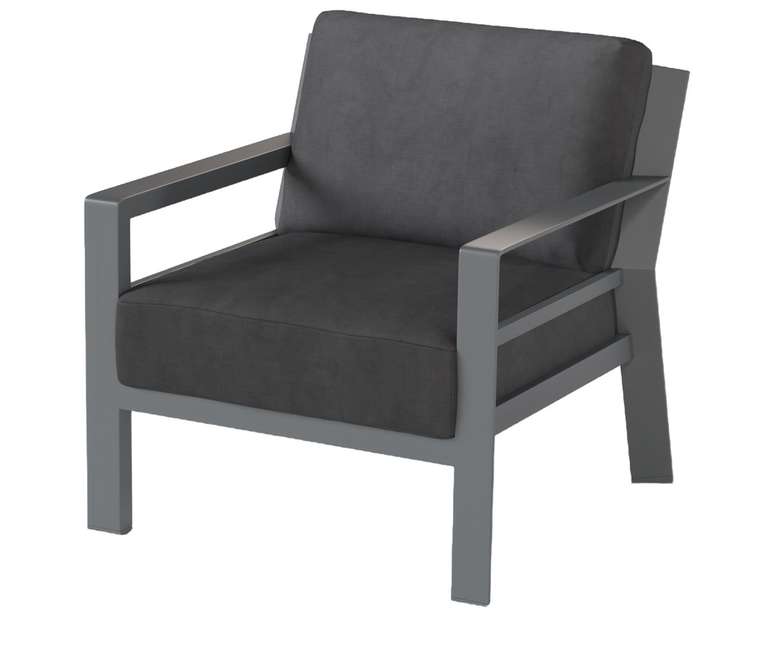 Садовое кресло Тетра серого цвета