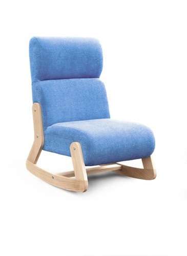 Кресло-качалка детское с высокой спинкой "WOODY PREMIUM" синее
