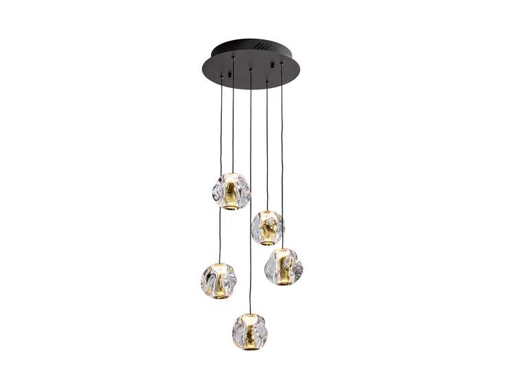Люстра Zaria 5L- черно/золотая D30 DIM