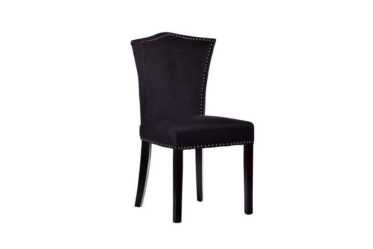 стул с мягкой обивкой велюровый черный 
