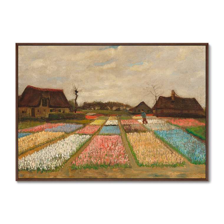 Репродукция картины на холсте Цветочные клумбы в Голландии, 1883г.