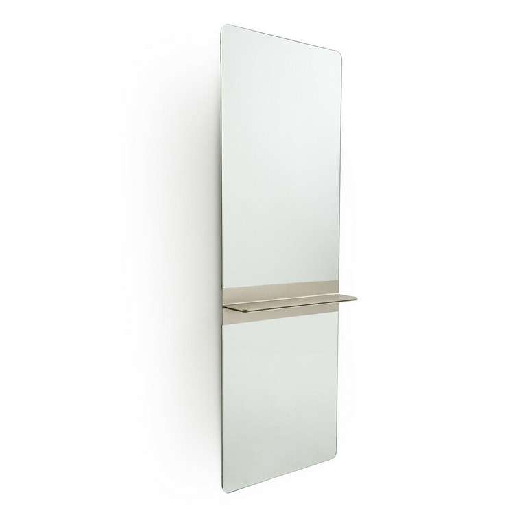 Настенное зеркало Ovata 59х170 с полкой из металла 
