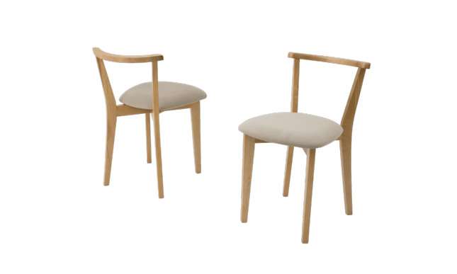 Набор из двух стульев Франк бежевого цвета