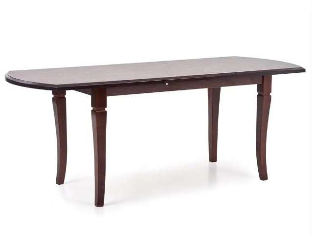 Раздвижной обеденный стол Fryderyk 160 темно-коричневого цвета