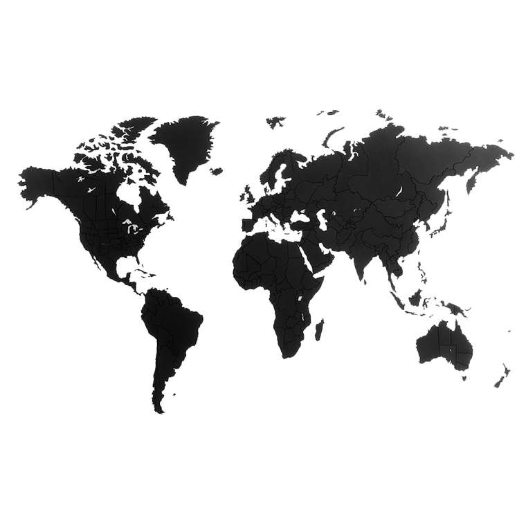 Пазл «карта мира» черная 100х60 см new