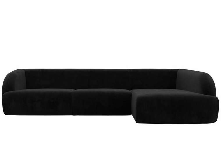 Угловой-диван Лига 041 черного цвета правый угол