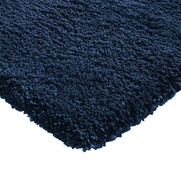 Прикроватный коврик Afaw из искусственной шерсти с длинным ворсом синего цвета 60x110 см