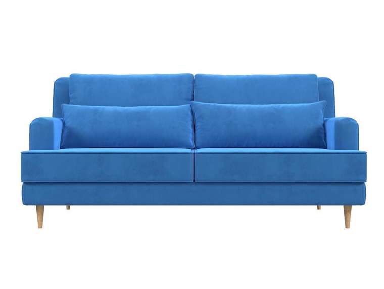 Прямой диван Джерси голубого цвета