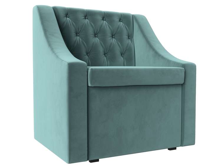 Кресло Мерлин с ящиком бирюзового цвета