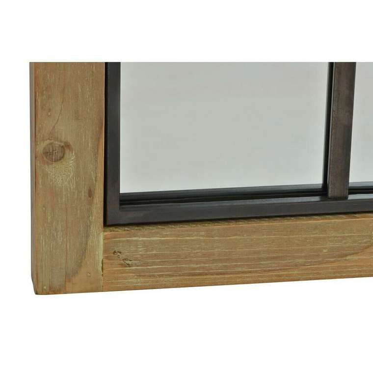 Настенное зеркало Коричневый Чёрный Натуральный Окно 60 x 3 x 95 cm