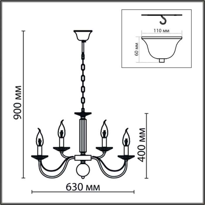 Подвесная люстра Lumion Incanto 8033/10 медь, металл/стекло Е14 10*40W 220V подсвечник