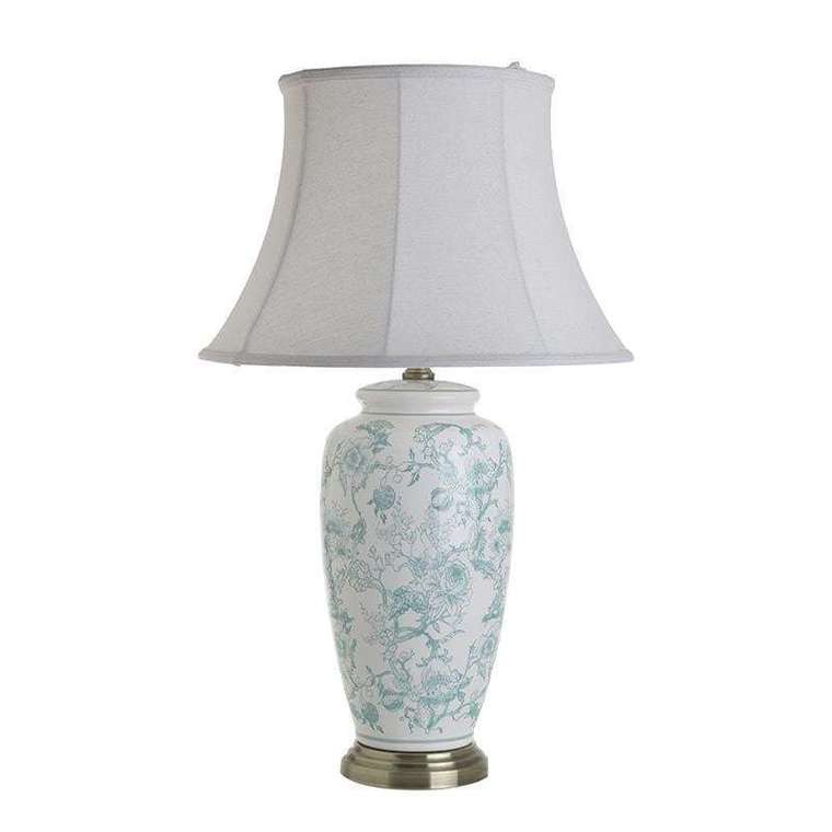 Лампа настольная с белым абажуром 