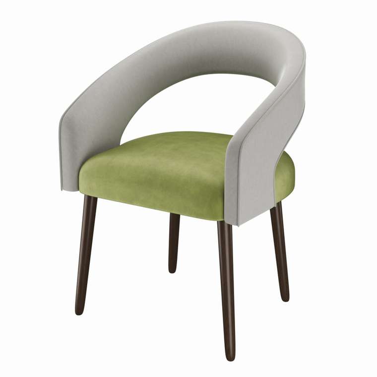 Стул-кресло мягкий Veronica зеленого цвета