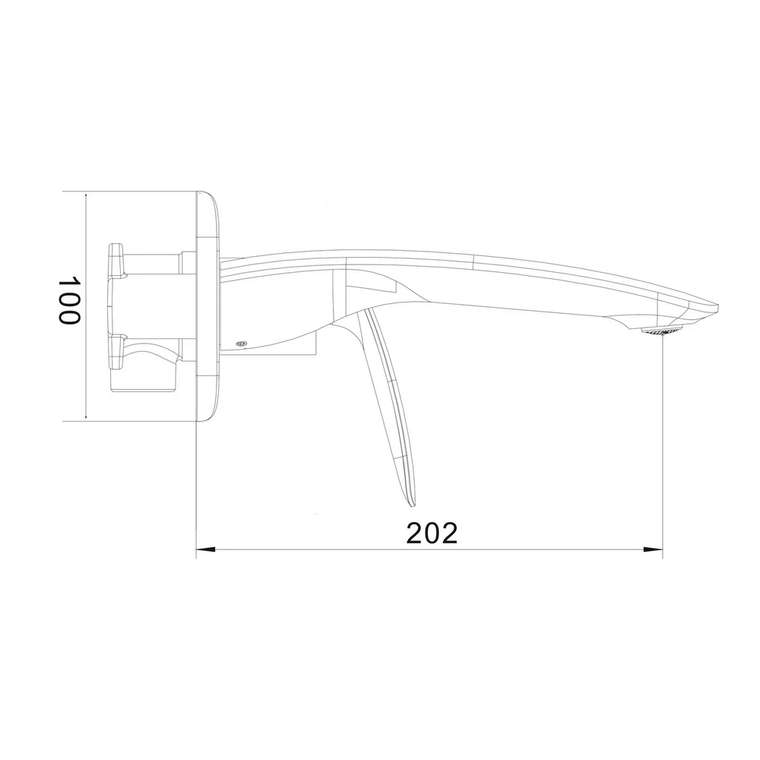 Смеситель для раковины встраиваемый Rose R11 R1141, хром