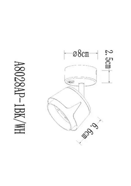 Спот Arte Lamp AMAKS A8028AP-1BK