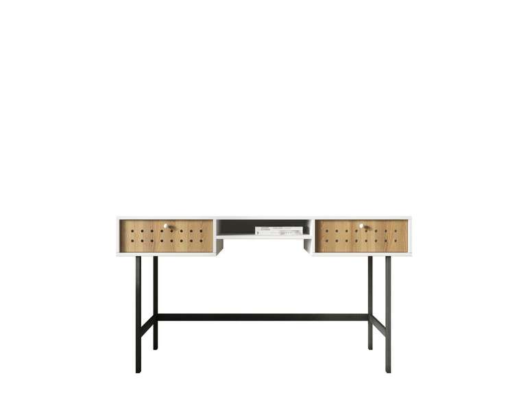 Письменный стол KOTO бело-коричневого цвета
