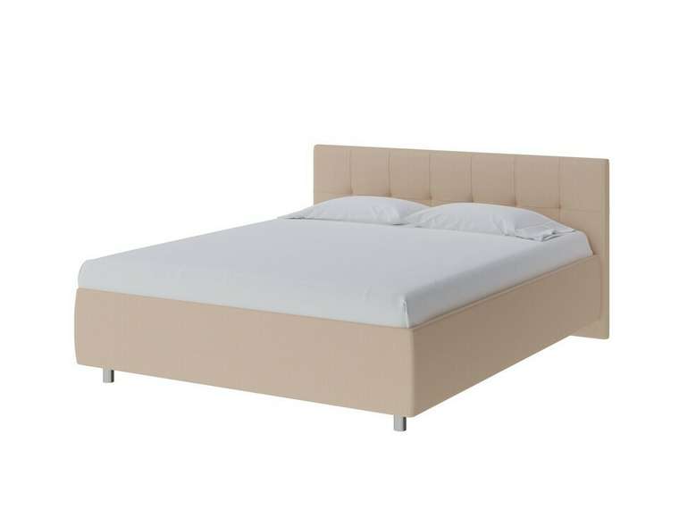 Кровать без основания Diamo 140х200 бежевого цвета (рогожка)