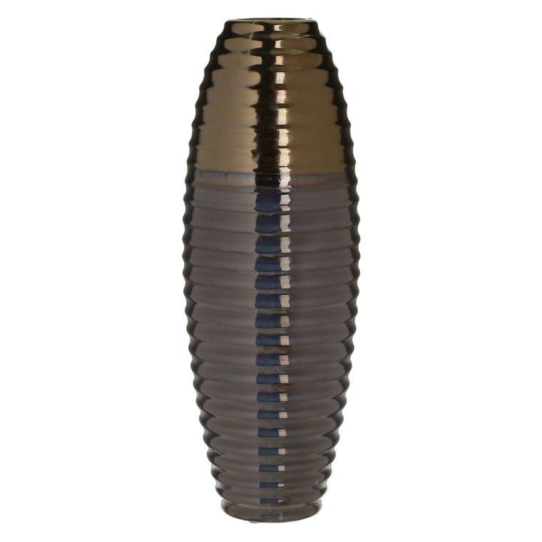 Керамическая ваза черно-золотого цвета