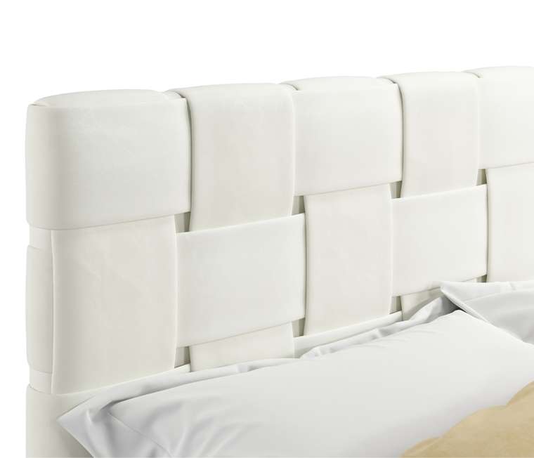 Кровать Tiffany 160х200 с матрасом светло-бежевого цвета