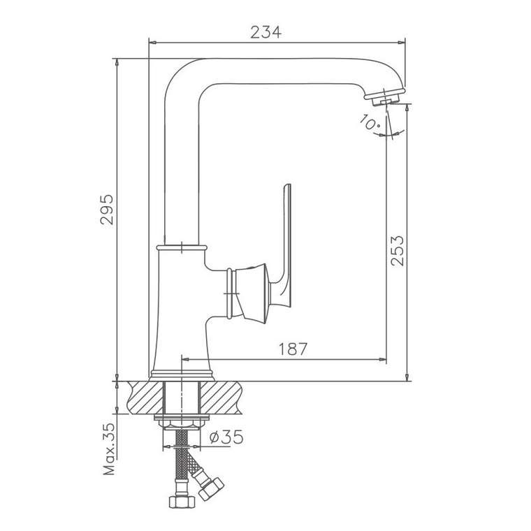Смеситель для кухни Haiba HB70181-5, золото