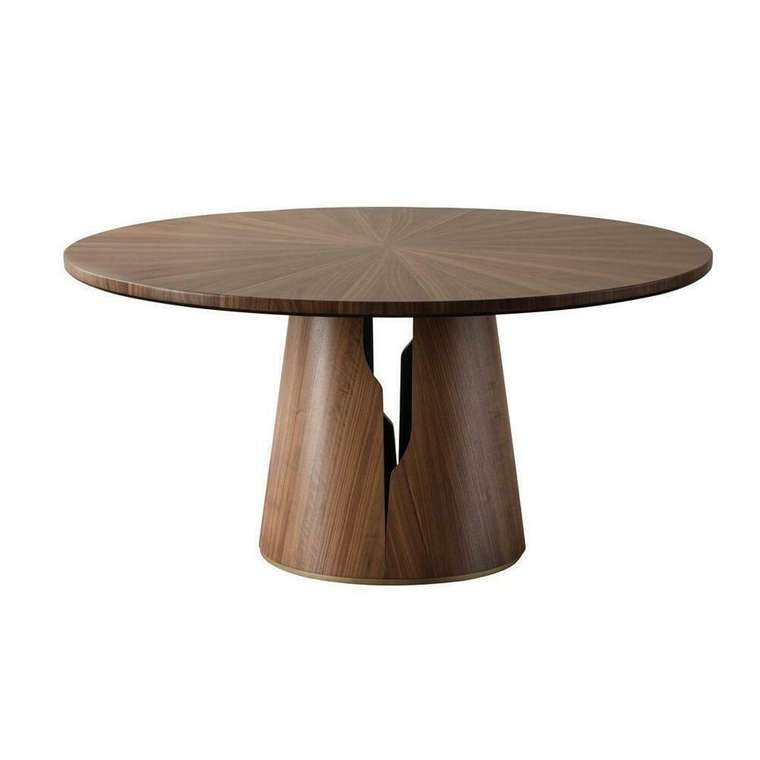 Круглый обеденный стол Атлантис коричневого цвета