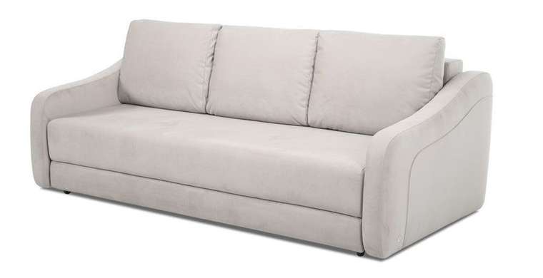 Прямой диван-кровать Иден светло-серого цвета