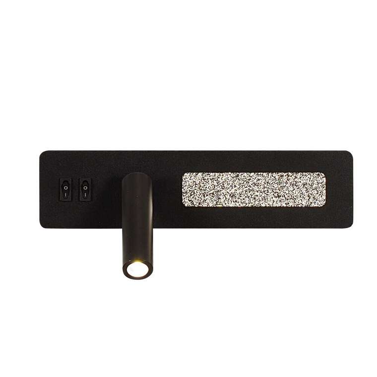 Бра Hickory блестящий металл, пластик LED*6.5W+LED*3.3W, 85LM+205LM, 4000K, included