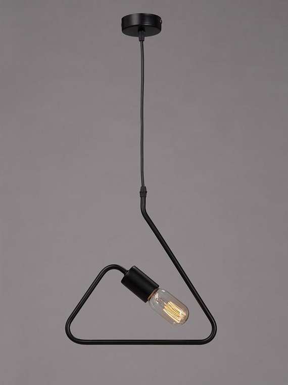 Подвесной светильник из металла черного цвета