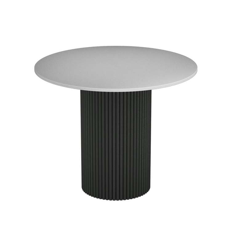 Обеденный стол Trubis Wood L 90 бело-черного цвета