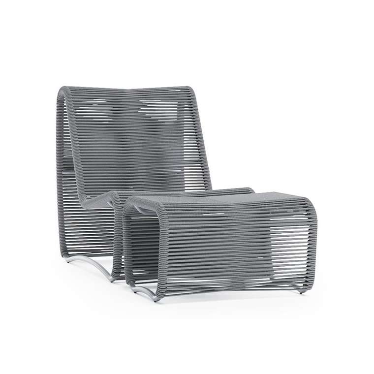 Шезлонг Бали серого цвета