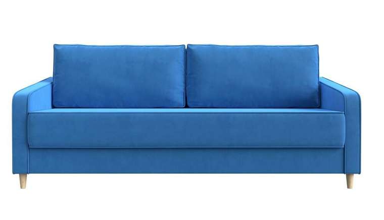 Прямой диван-кровать Варшава голубого цвета