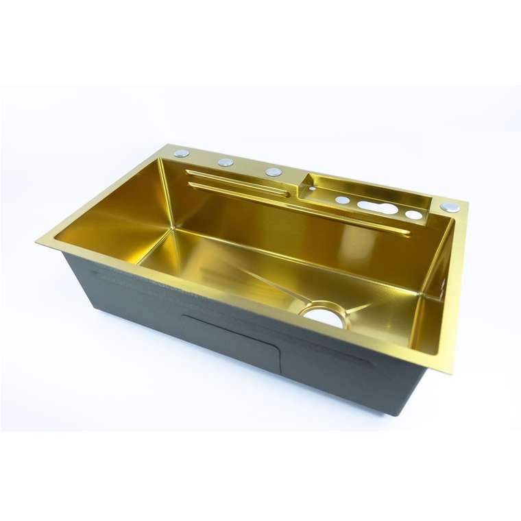 Многофункциональная кухонная мойка Fmark FSC002C, матовое золото
