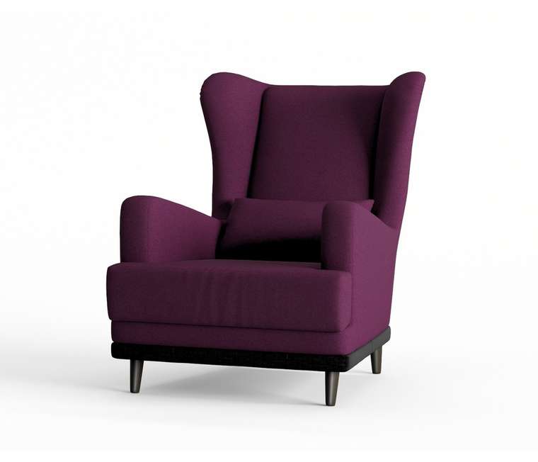 Кресло Грэмми в обивке из велюра фиолетового цвета