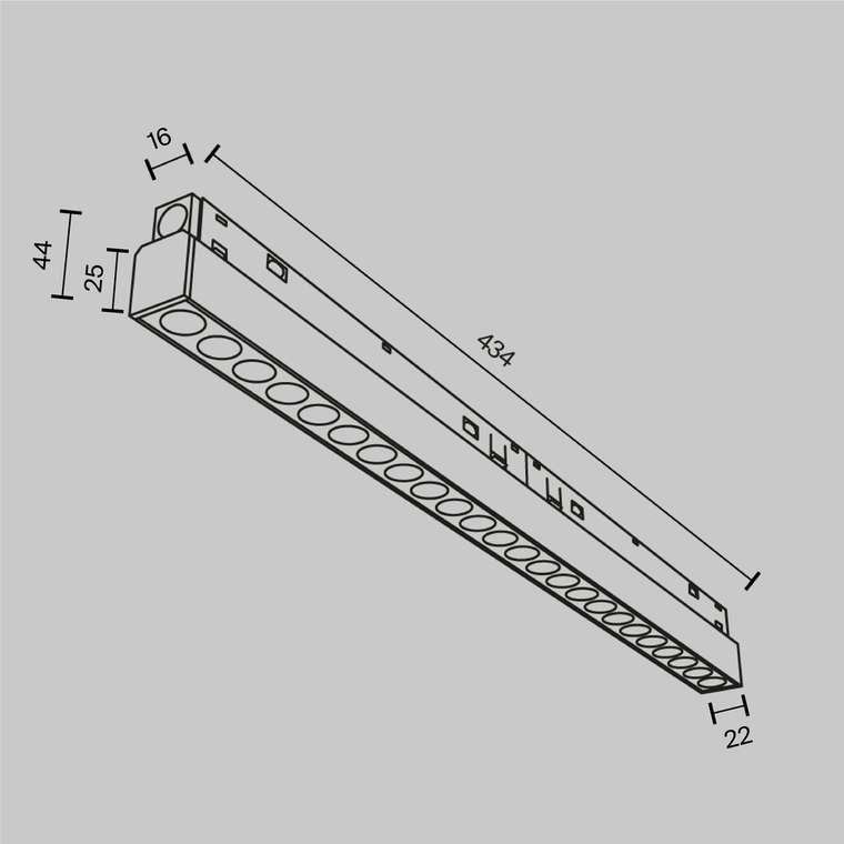 Трековый светильник Technical TR031-2-24W2.7K-B Points Магнитная трековая система 23мм EXILITY