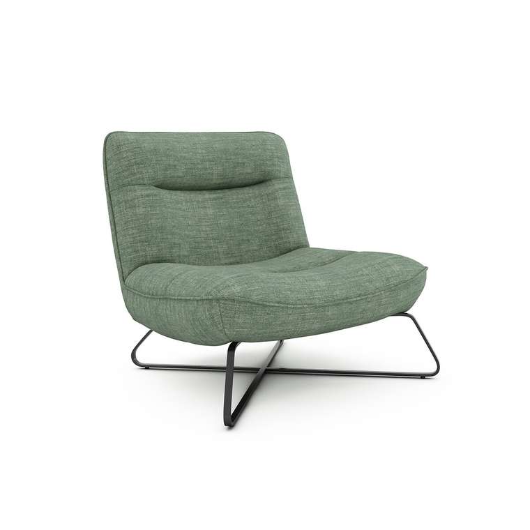 Кресло из льна Helma зеленого цвета