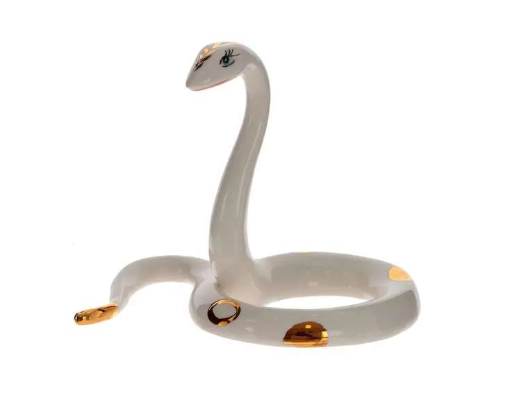 Статуэтка Snake 9 белого цвета