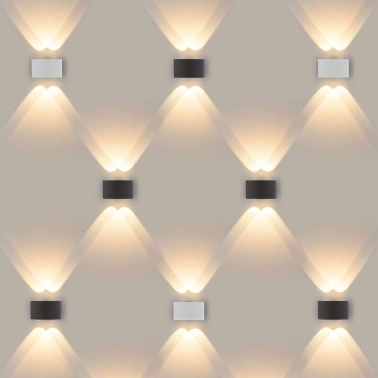 Настенный светодиодный светильник Twinky Double серого цвета