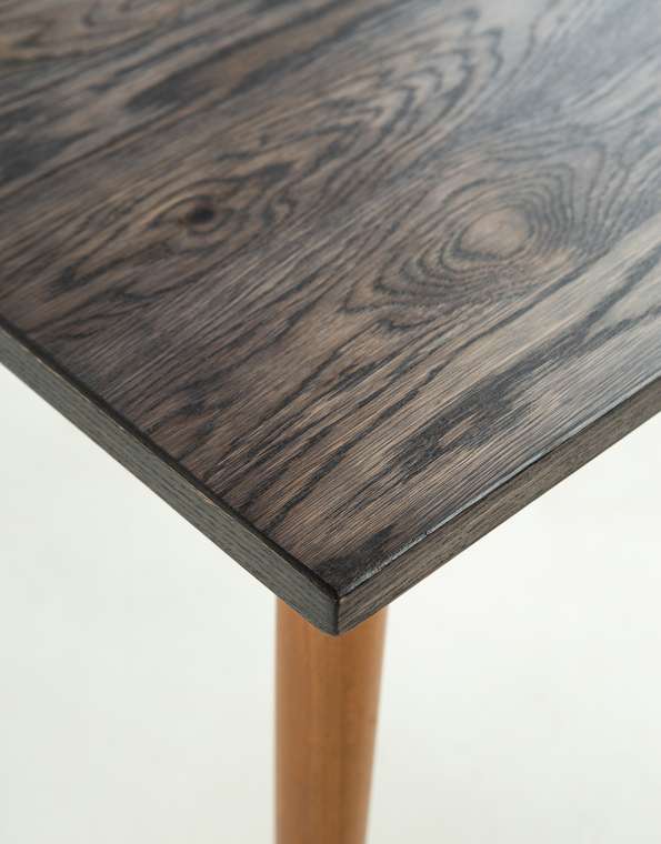 Обеденный стол 70х110 коричнево-серого цвета