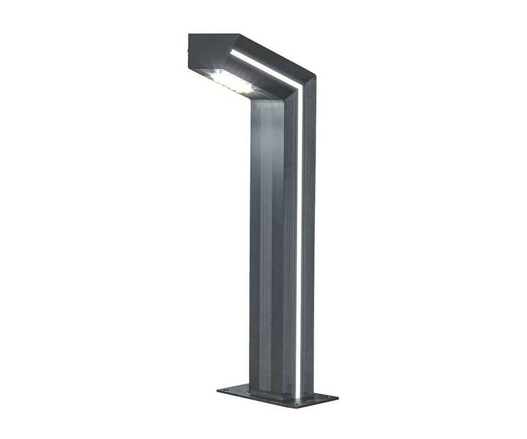 Светильник уличный серый 220V w15*7,5 h80 Led 10W (4000K) Декоративная подсветка зеленая.