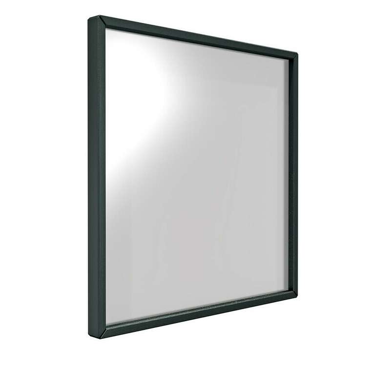 Настенное зеркало Аура 71х71 темно-коричневого цвета