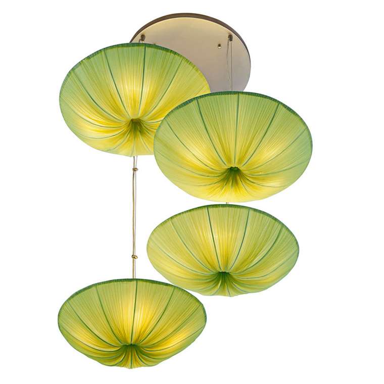 Каскадная люстра Luce Solara Green в современном стиле