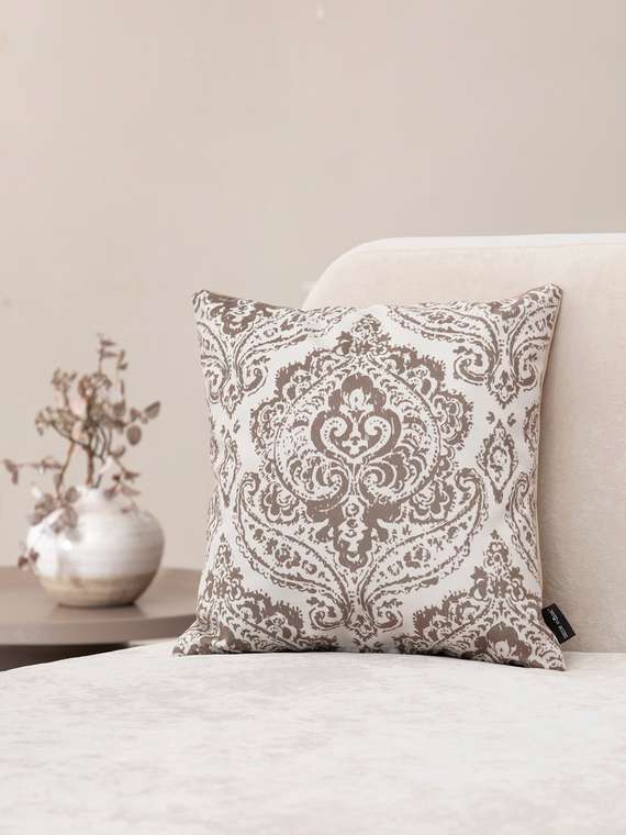 Декоративная подушка Blanca 45х45 бело-бежевого цвета