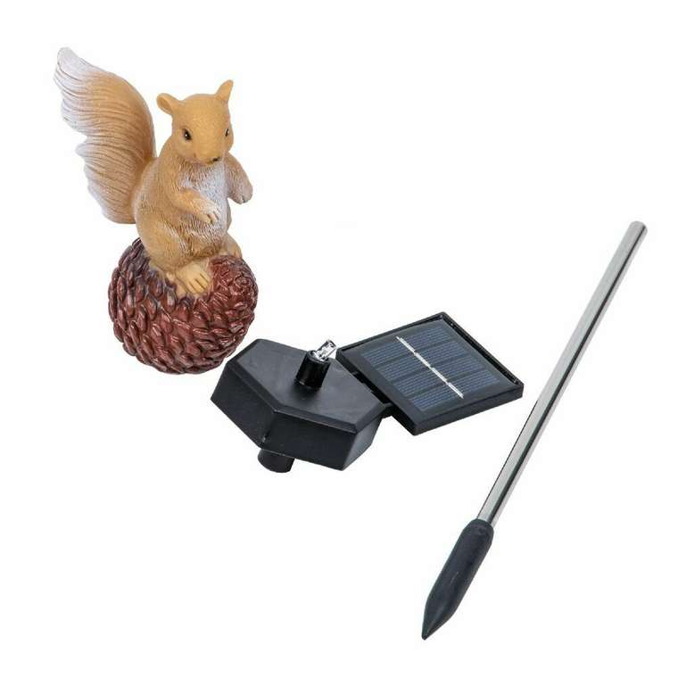 Светильник на солнечных батареях USL-S-834/PM410 SQUIRREL (полимер, цвет коричневый)