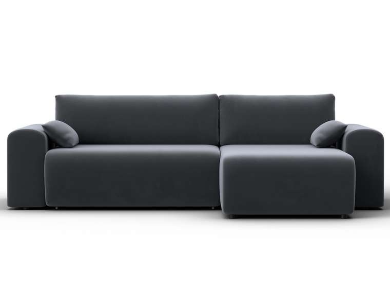 Угловой диван-кровать Лига-099 темно-серого цвета