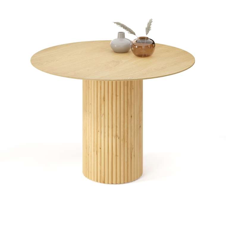 Обеденный стол Фелис L с основанием из массива дуба