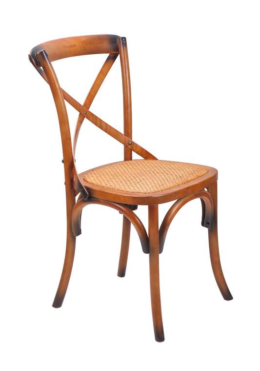 Венский стул Cross back foxy оранжевого цвета