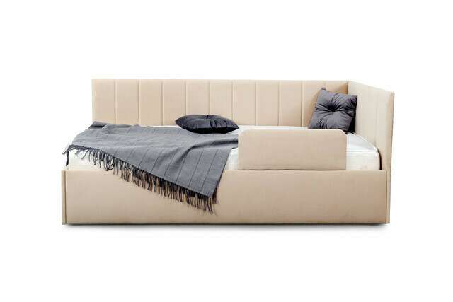 Детская кровать Хеппи 2 бежевого цвета с подъемным механизмом