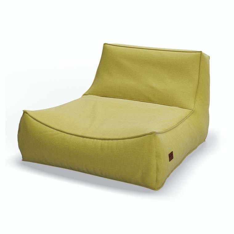 Бескаркасное кресло Flat Lazy горчичного цвета
