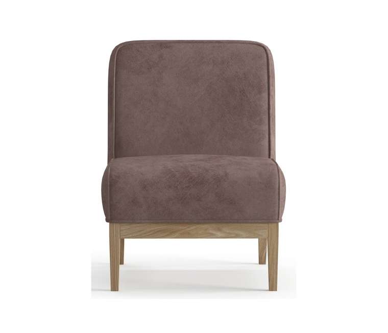 Кресло из велюра Арагорн светло-коричневого цвета